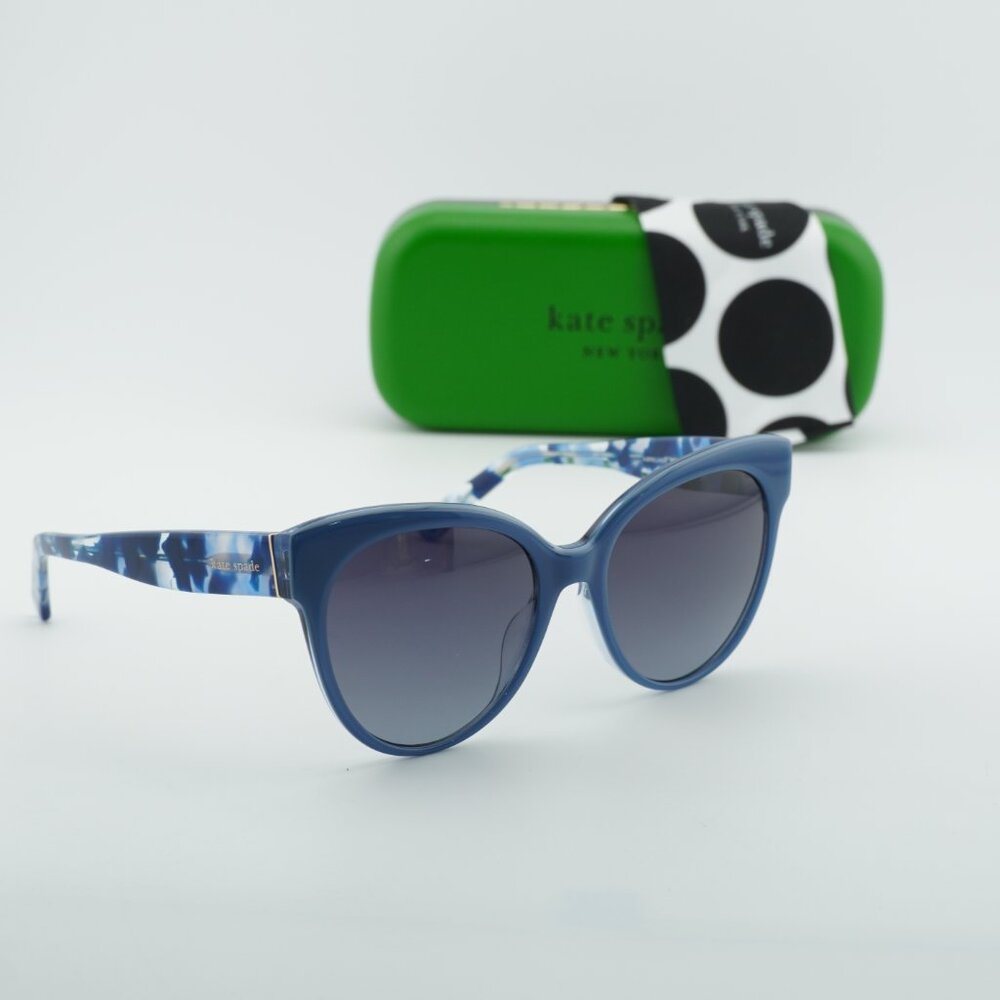 Kate Spade AUBRIELLA/G/S 0PJP 9O Cat Eye Sunglasses - Blue/Grey - Picture 8 of 11